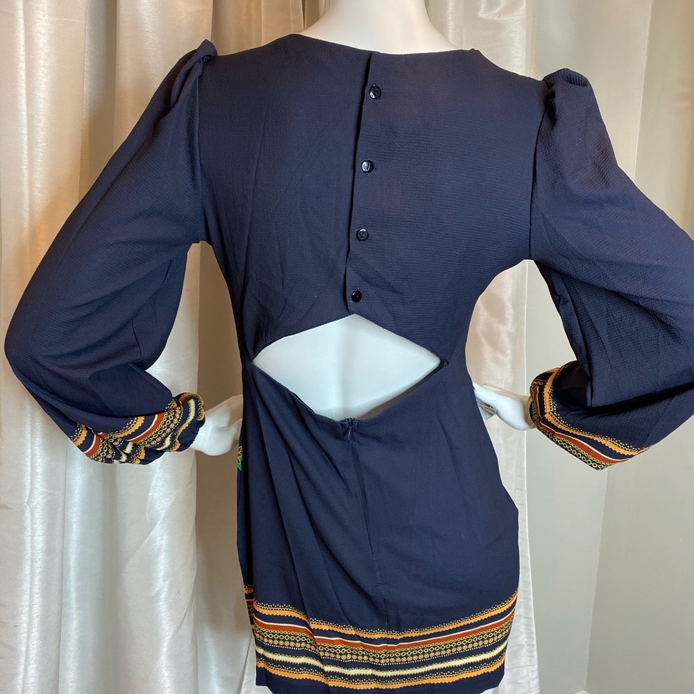 SALE‼️NO OFFERS - NAVY BLUE MINI DRESS - VIBRANT💙 - Picture 6 of 7